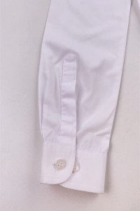 訂購白色純色女裝襯衫    設計修身修腰女裝襯衫    團隊制服   恤衫專門店   透氣   舒適      R377 細節-3